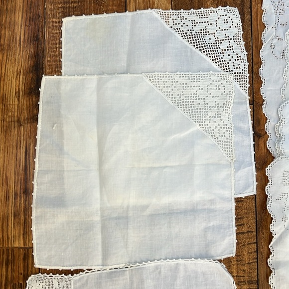 Vintage Lot Linen Cotton Napkins 10 - Picture 3 of 6